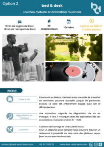 Offre bed & desk - Journée d'étude à proximité de Brest 2