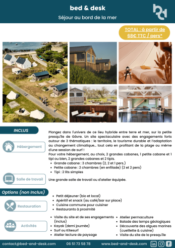 Offre séjour bed & desk
